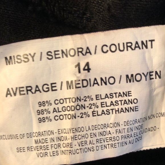 NWT - GLORIA VANDERBILT Jeans Amanda style - high rise - Women's Size 14 - black - Picture 5 of 5